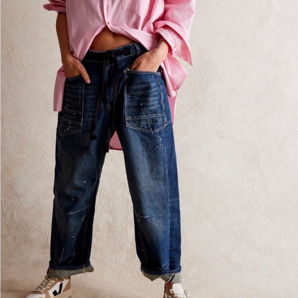 Free People Barrel Jeans